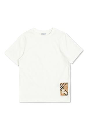 tshirt in cotone bianco BURBERRY KIDS | 8100457A1464